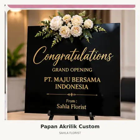 Papan Bunga Akrilik Lampung